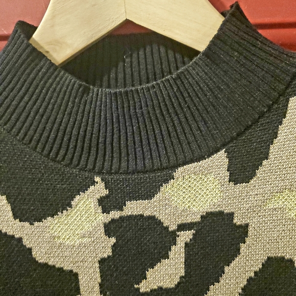 NWT Planet Gold Junior's Leopard Print sweater dress Size S - Picture 6 of 15